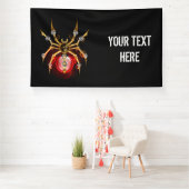 Steampunkspinne auf schwarz banner (Insitu)