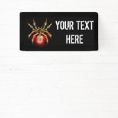 Steampunkspinne auf schwarz banner (InSitu)