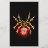 Steampunkspinne auf schwarz briefpapier (Vorderseite)