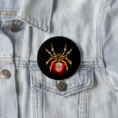Steampunkspinne auf schwarz button (Beispiel)