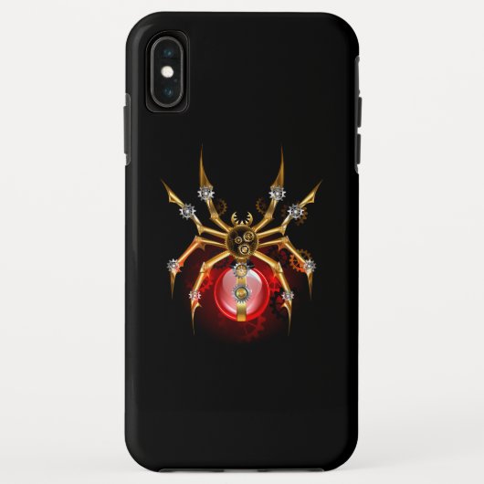 Steampunkspinne auf schwarz Case-Mate iPhone hülle (Rückseite)