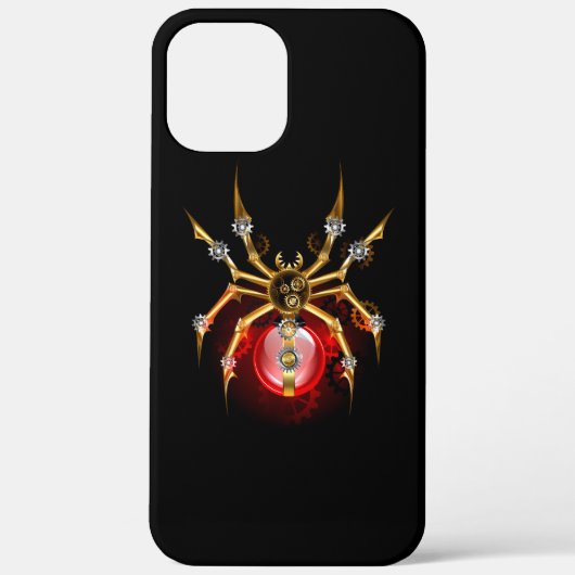 Steampunkspinne auf schwarz Case-Mate iPhone hülle (Rückseite)