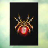 Steampunkspinne auf schwarz fensteraufkleber (Blatt 3)