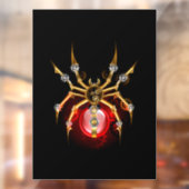 Steampunkspinne auf schwarz fensteraufkleber (Blatt 2)