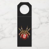 Steampunkspinne auf schwarz flaschenanhänger (Vorderseite)