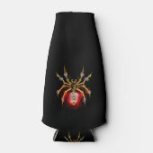 Steampunkspinne auf schwarz flaschenkühler (Vorderseite)