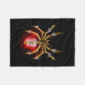 Steampunkspinne auf schwarz fleecedecke (Vorderseite (Horizontal))