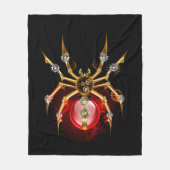 Steampunkspinne auf schwarz fleecedecke (Vorderseite)