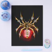 Steampunkspinne auf schwarz flyer (Einzeln)