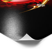 Steampunkspinne auf schwarz fotodruck (Ecke)