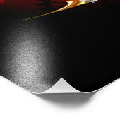 Steampunkspinne auf schwarz fotodruck (Ecke)