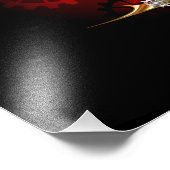 Steampunkspinne auf schwarz fotodruck (Ecke)