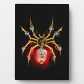 Steampunkspinne auf schwarz fotoplatte (Vorderseite)