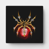 Steampunkspinne auf schwarz fotoplatte (Vorderseite)