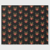 Steampunkspinne auf schwarz geschenkpapier (Flach)