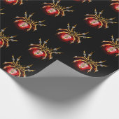 Steampunkspinne auf schwarz geschenkpapier (Ecke)