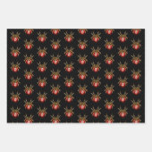 Steampunkspinne auf schwarz geschenkpapier set (Vorderseite)