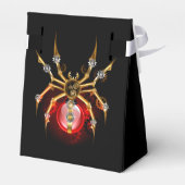 Steampunkspinne auf schwarz geschenkschachtel (Rückseite)