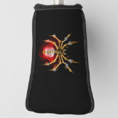 Steampunkspinne auf schwarz golf headcover (Rotieren 90)