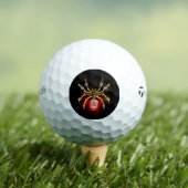 Steampunkspinne auf schwarz golfball (Insitu T-Shirt)