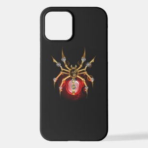 Steampunkspinne auf schwarz iPhone 12 hülle