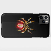 Steampunkspinne auf schwarz iPhone hülle (Rückseite (Horizontal))