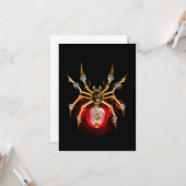 Steampunkspinne auf schwarz karte (Vorderseite/Rückseite Beispiel)