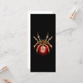 Steampunkspinne auf schwarz karte (Vorderseite/Rückseite Beispiel)