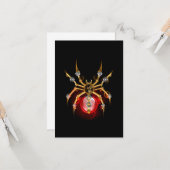 Steampunkspinne auf schwarz karte (Vorderseite/Rückseite Beispiel)
