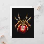 Steampunkspinne auf schwarz karte (Vorderseite/Rückseite Beispiel)