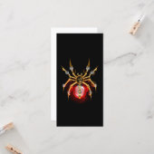 Steampunkspinne auf schwarz karte (Vorderseite/Rückseite Beispiel)