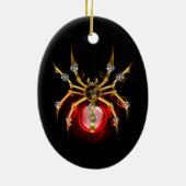 Steampunkspinne auf schwarz keramik ornament (Hinten)