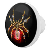 Steampunkspinne auf schwarz keramikknauf (Rechts)