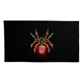 Steampunkspinne auf schwarz kissenbezug (Rückseite-Rechts)