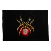 Steampunkspinne auf schwarz kissenbezug (Rückseite-Rechts)