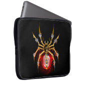 Steampunkspinne auf schwarz laptopschutzhülle (Vorne Rechts)