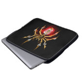 Steampunkspinne auf schwarz laptopschutzhülle (Vorne Knopf)