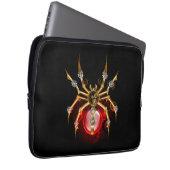Steampunkspinne auf schwarz laptopschutzhülle (Vorne Rechts)