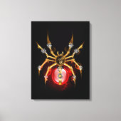 Steampunkspinne auf schwarz leinwanddruck (Vorderseite)