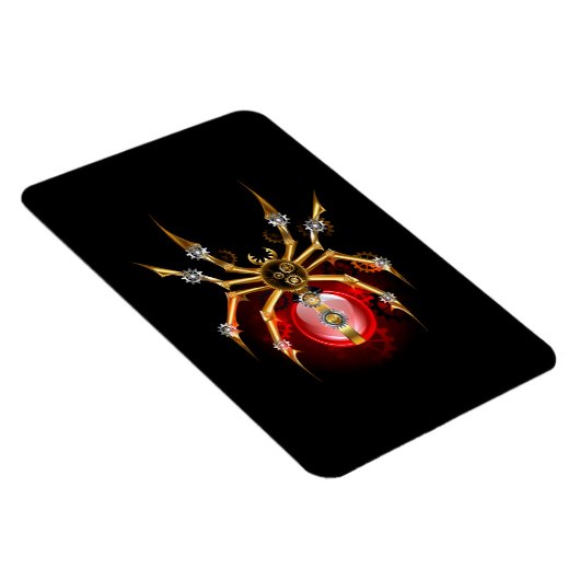 Steampunkspinne auf schwarz magnet (Rechte Seite)