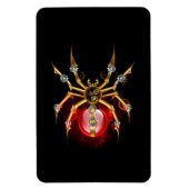 Steampunkspinne auf schwarz magnet (Vertikal)