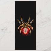 Steampunkspinne auf schwarz menükarte (Vorderseite)