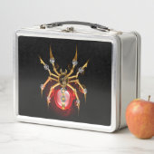 Steampunkspinne auf schwarz metall brotdose (Beispiel)