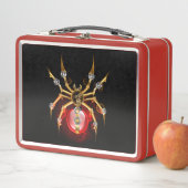 Steampunkspinne auf schwarz metall brotdose (Beispiel)