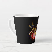Steampunkspinne auf schwarz milchtasse (Linke Ecke)