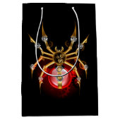 Steampunkspinne auf schwarz mittlere geschenktüte (Vorderseite)