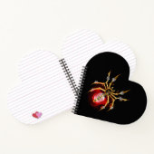 Steampunkspinne auf schwarz notizblock (Innenseite)