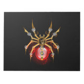 Steampunkspinne auf schwarz notizblock (Vorderseite)