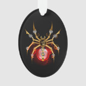 Steampunkspinne auf schwarz ornament (Vorderseite)