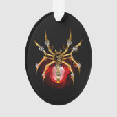 Steampunkspinne auf schwarz ornament (Rückseite)